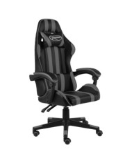 Fauteuil de jeux vidéo Noir et gris Similicuir | Mobilier & Déco