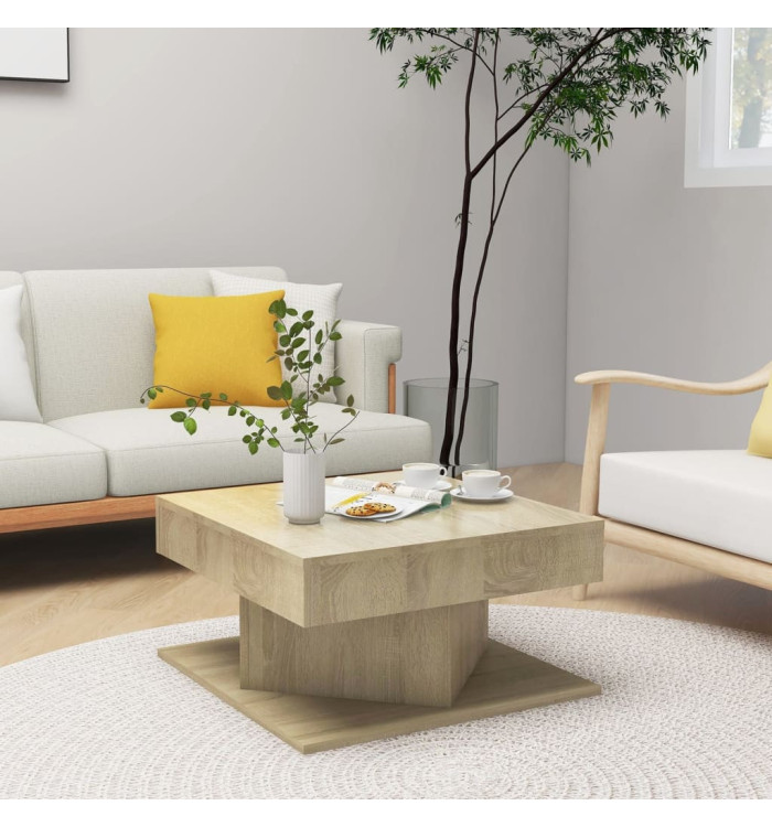 Table basse Chêne sonoma 57x57x30 cm Bois d’ingénierie | Mobilier & Déco