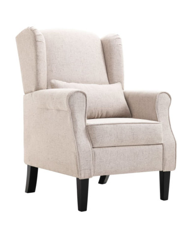 Fauteuil beige tissu | Mobilier & Déco