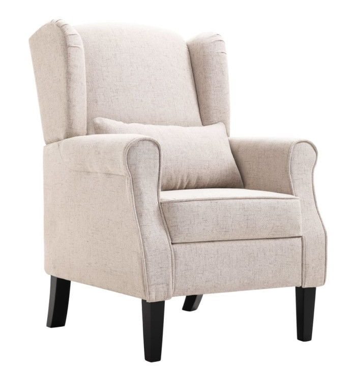 Fauteuil beige tissu | Mobilier & Déco