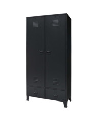 Garde-robe Métal de style industriel 90 x 40 x 180 cm Noir | Mobilier & Déco