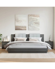 Tables de chevet 2 pcs Gris 40x30,5x40 cm Bois de pin massif | Mobilier & Déco