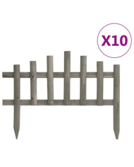 Bordure de jardin 10 pcs Bois de sapin 4,4 m | Mobilier & Déco
