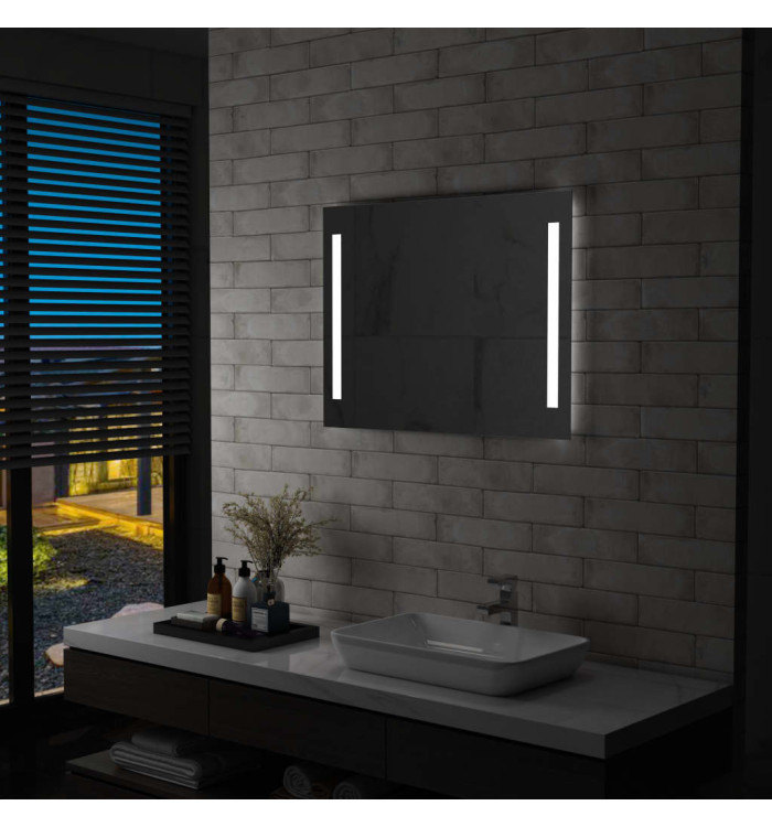 Miroir mural à LED pour salle de bains 80x60 cm | Mobilier & Déco