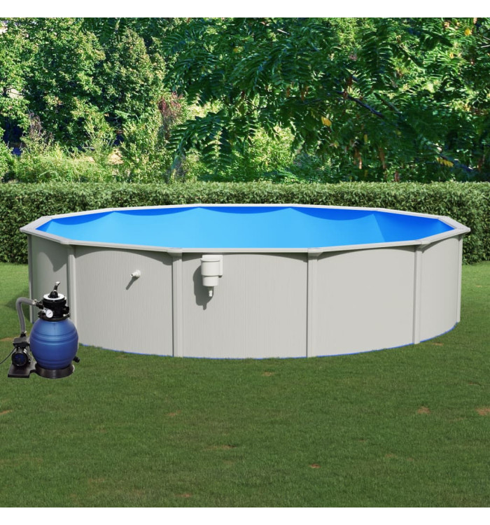 Piscine avec pompe filtrante à sable 550x120 cm | Mobilier & Déco
