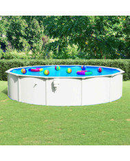 Piscine ronde avec parois en acier 550x120 cm Blanc | Mobilier & Déco