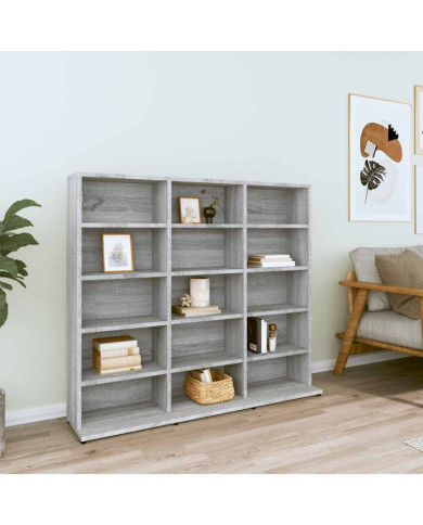 Armoire à CD Sonoma gris 100x23x89,5 cm Bois d'ingénierie | Mobilier & Déco