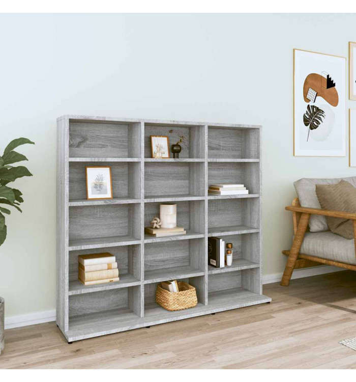 Armoire à CD Sonoma gris 100x23x89,5 cm Bois d'ingénierie | Mobilier & Déco