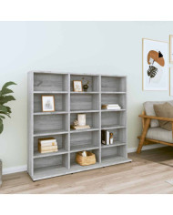 Armoire à CD Sonoma gris 100x23x89,5 cm Bois d'ingénierie | Mobilier & Déco