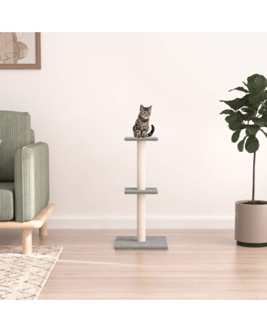 Arbre à chat avec griffoirs en sisal gris clair 73 cm | Mobilier & Déco