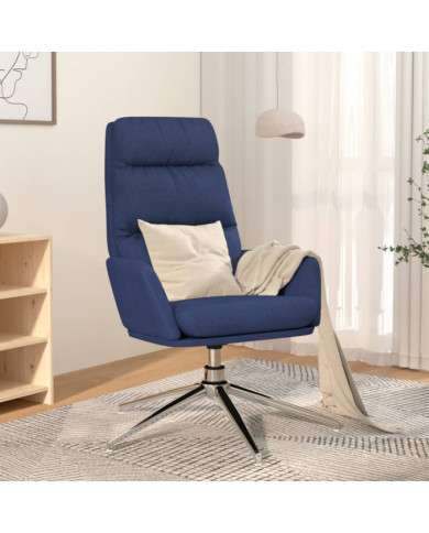 Chaise de relaxation Bleu Tissu | Mobilier & Déco