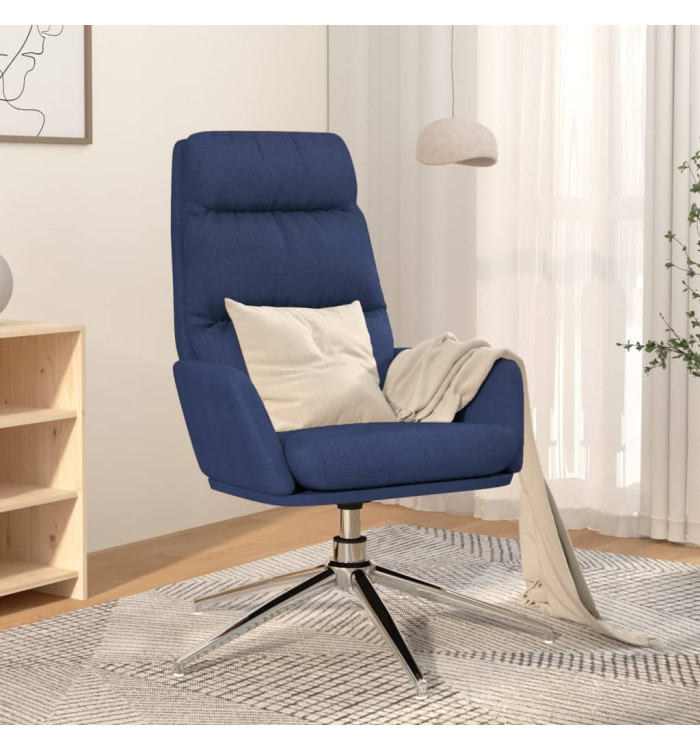 Chaise de relaxation Bleu Tissu | Mobilier & Déco