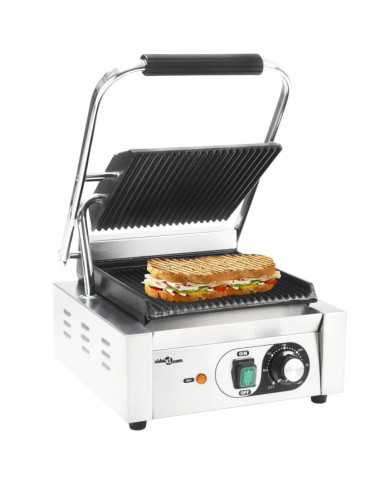 Grill pour panini rainuré Acier inoxydable 1800 W 31x30,5x20 cm | Mobilier & Déco