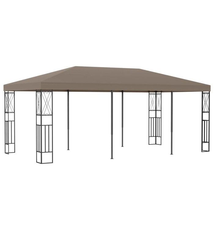 Belvédère 6x3 m Taupe Tissu | Mobilier & Déco