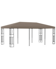 Belvédère 6x3 m Taupe Tissu | Mobilier & Déco