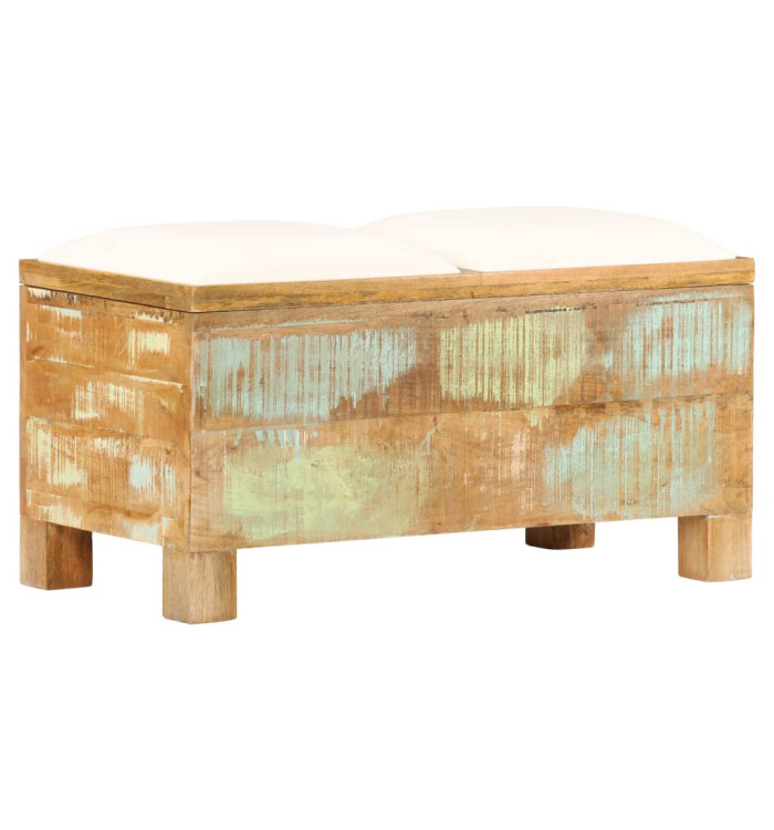 Banc de rangement Bois massif recyclé 80 x 40 x 40 cm | Mobilier & Déco