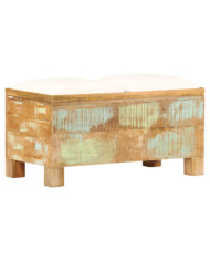 Banc de rangement Bois massif recyclé 80 x 40 x 40 cm | Mobilier & Déco
