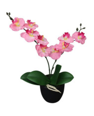Plante artificielle avec pot Orchidée 30 cm Rose | Mobilier & Déco