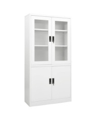 Armoire de bureau Blanc 90x40x180 cm Acier | Mobilier & Déco