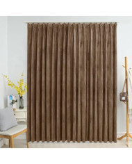 Rideau occultant avec crochets Velours Beige 290x245 cm | Mobilier & Déco