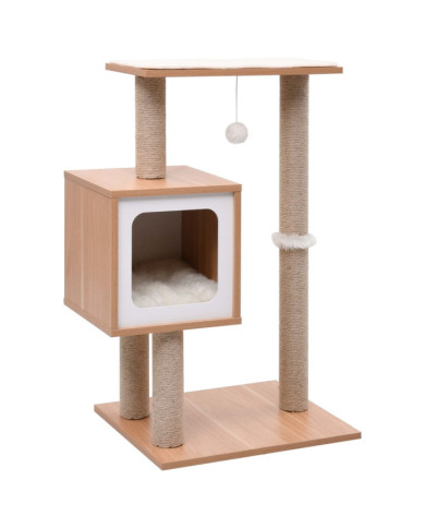 Arbre à chat avec tapis à gratter en sisal 82 cm | Mobilier & Déco