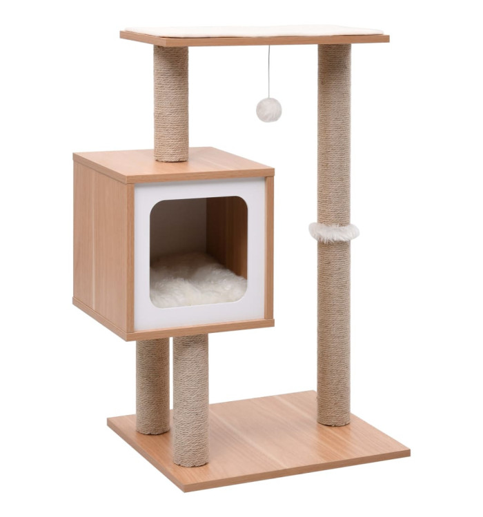Arbre à chat avec tapis à gratter en sisal 82 cm | Mobilier & Déco