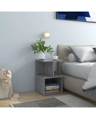 Tables de chevet 2 pcs gris béton 35x35x55 cm bois d'ingénierie | Mobilier & Déco