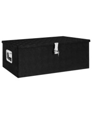 Boîte de rangement Noir 90x47x33,5 cm Aluminium | Mobilier & Déco