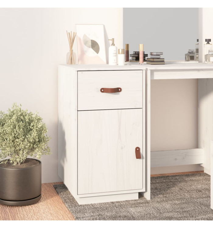Armoire de bureau Blanc 40x50x75 cm Bois massif de pin | Mobilier & Déco