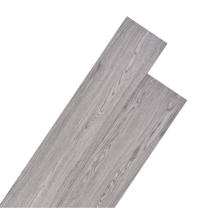Planches de plancher PVC Non auto-adhésif 5,26m² 2mm Gris foncé | Mobilier & Déco