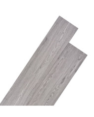 Planches de plancher PVC Non auto-adhésif 5,26m² 2mm Gris foncé | Mobilier & Déco