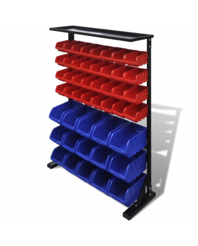 Étagère à outils de garage Bleu et rouge | Mobilier & Déco