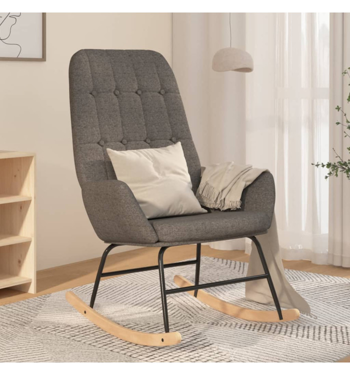 Chaise à bascule Gris clair Tissu | Mobilier & Déco