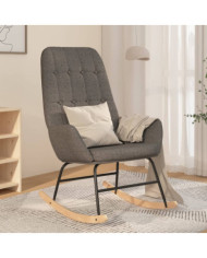 Chaise à bascule Gris clair Tissu | Mobilier & Déco