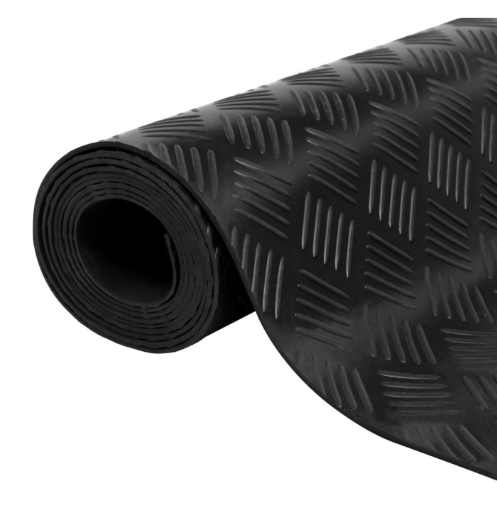 Tapis en caoutchouc antidérapant 1,5x4 m 3 mm Quadrillage | Mobilier & Déco