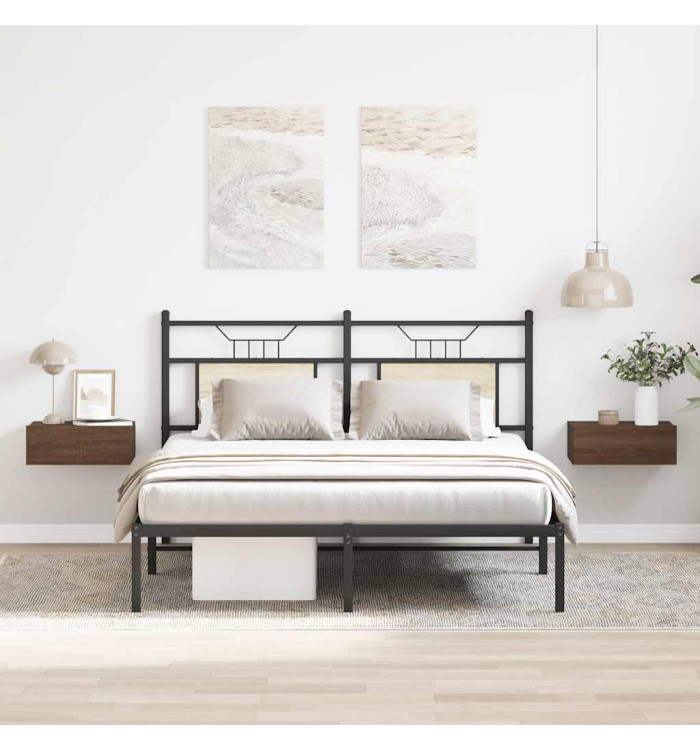 Tables de chevet flottantes 2 pcs Chêne marron 40x30x15 cm | Mobilier & Déco