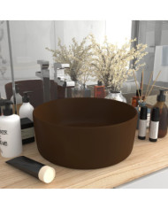 Lavabo rond de luxe Marron foncé mat 40x15 cm Céramique | Mobilier & Déco