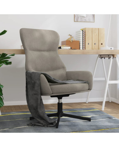 Chaise de relaxation Gris clair Velours | Mobilier & Déco