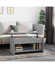 Table basse sonoma gris 102x50x52,5 cm bois d'ingénierie | Mobilier & Déco