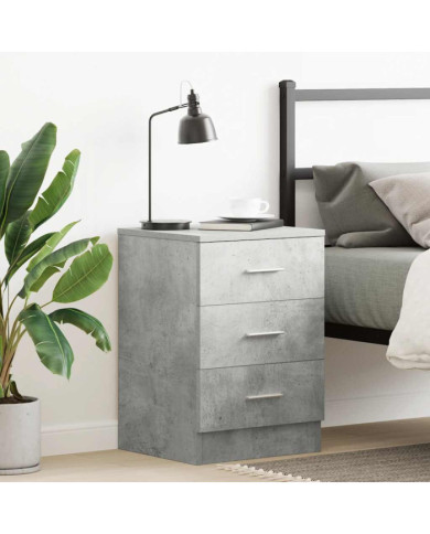Table de chevet Gris béton 38x35x56 cm Bois d'ingénierie | Mobilier & Déco