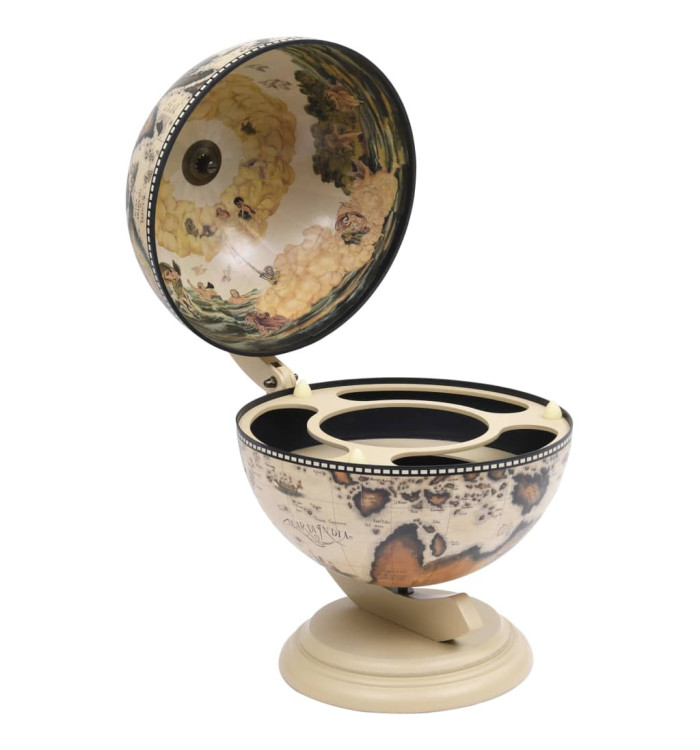 Support de vin globe de dessus de table Bois d'eucalyptus Blanc | Mobilier & Déco