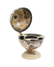 Support de vin globe de dessus de table Bois d'eucalyptus Blanc | Mobilier & Déco