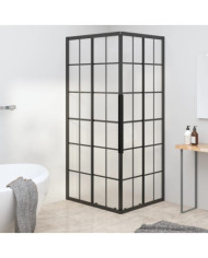 Cabine de douche ESG dépoli 80x70x180 cm Noir | Mobilier & Déco