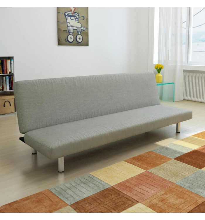 Canapé-lit Gris Polyester | Mobilier & Déco