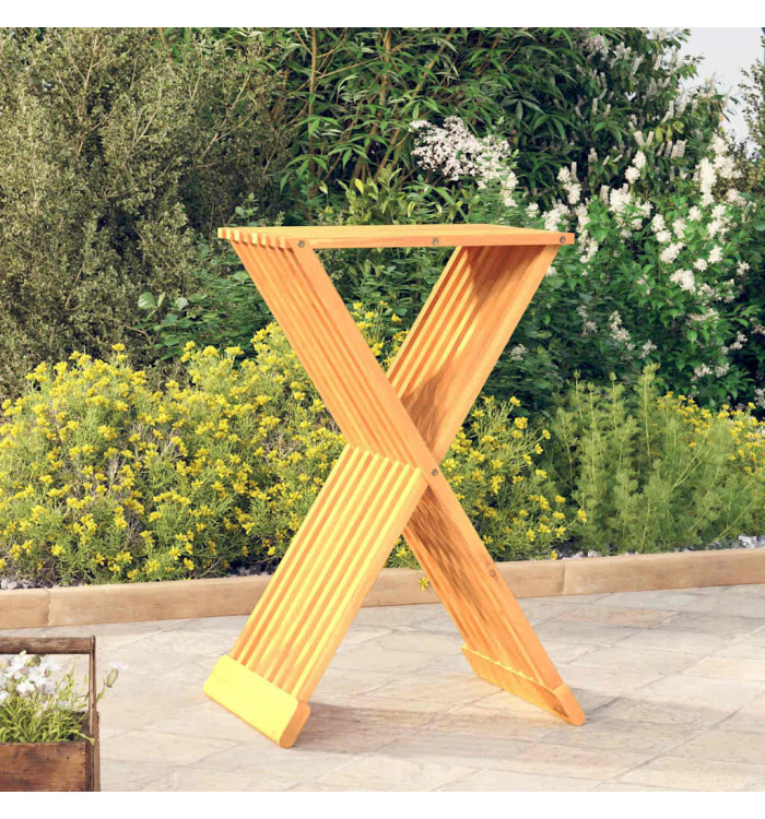 Tabouret pliant 40x32,5x70 cm Bois massif de teck | Mobilier & Déco