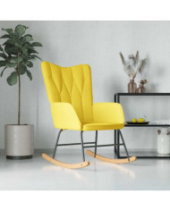 Chaise à bascule Jaune moutarde Tissu | Mobilier & Déco