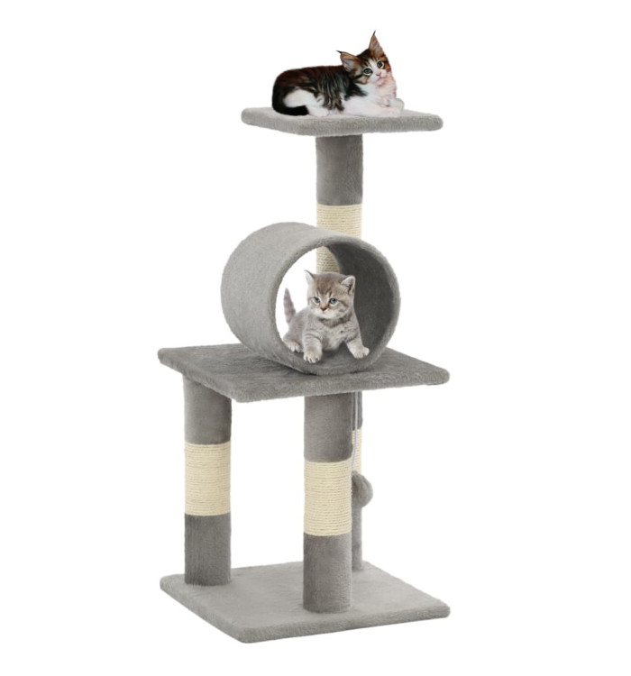 Arbre à chat avec griffoirs en sisal 65 cm Gris | Mobilier & Déco