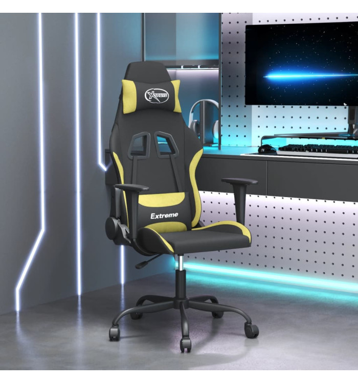 Chaise de jeu Noir et vert clair Tissu | Mobilier & Déco