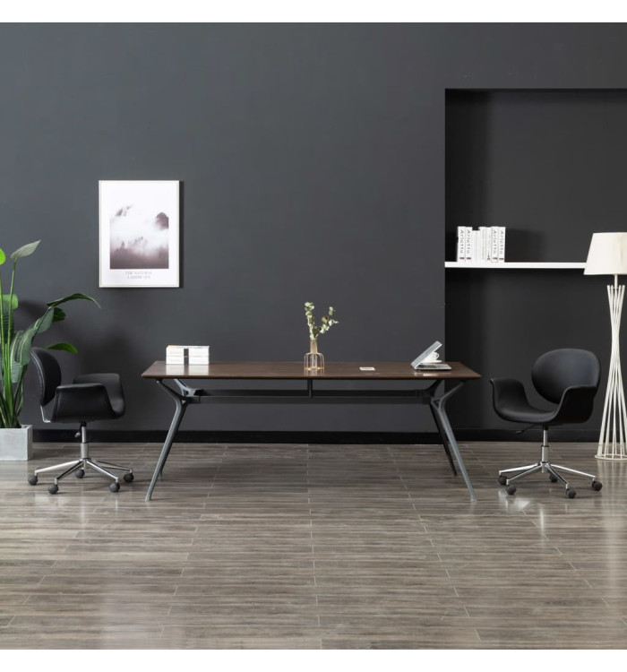 Chaise pivotante de bureau Noir Similicuir | Mobilier & Déco
