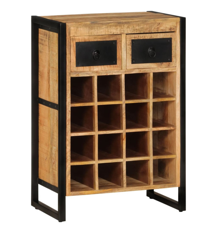 Casier à vin pour 16 bouteilles Bois de manguier massif | Mobilier & Déco
